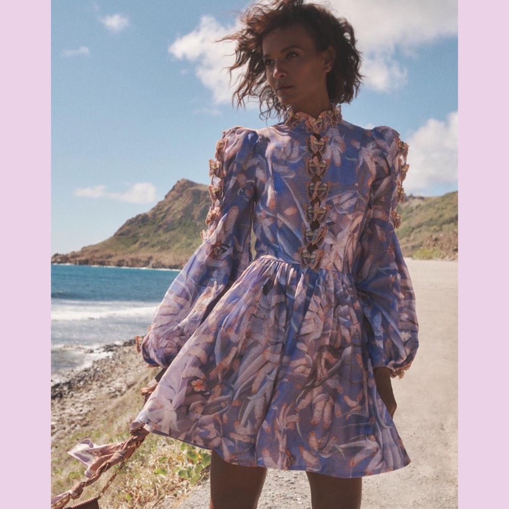 Zimmermann Botanica Butterfly-Detailed Mini Dress